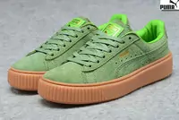 nouvelle femmes puma et rihanna chaussures collection herbe verte